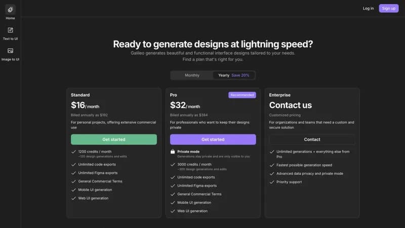 Galileo AI screenshot