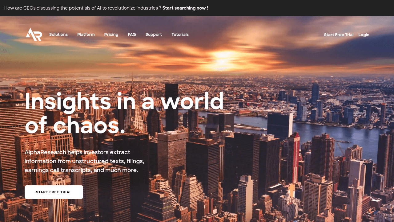 alpharesearch website