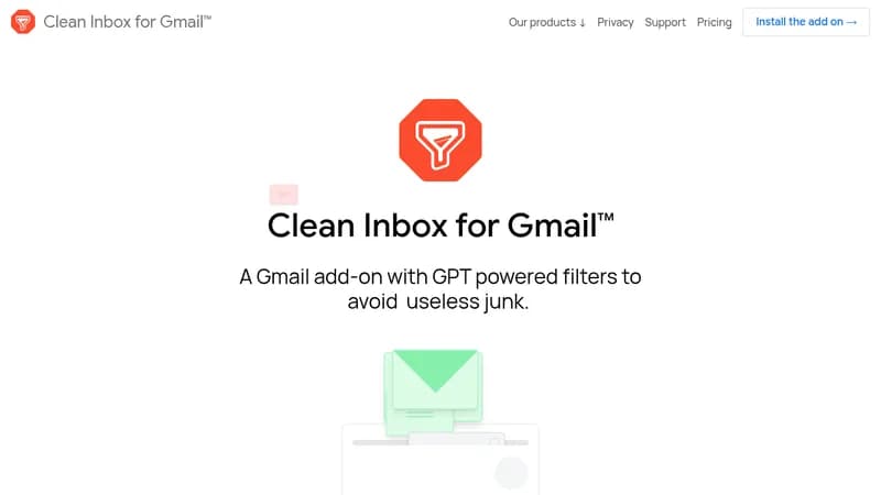 clean inbox for gmail™ website