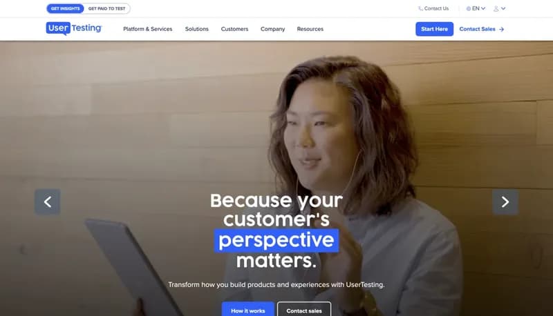 www.usertesting.com screenshot