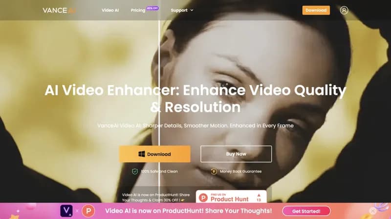 VanceAI Video Enhancer screenshot