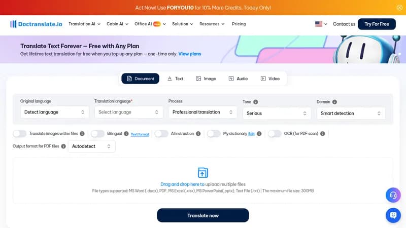 doctranslate website