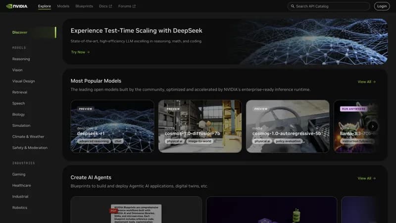 NVIDIA NIM APIs screenshot