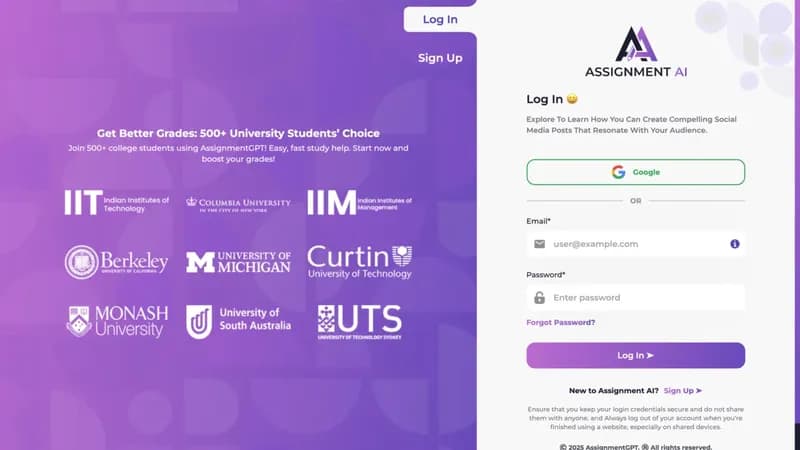 AssignmentGPT AI screenshot