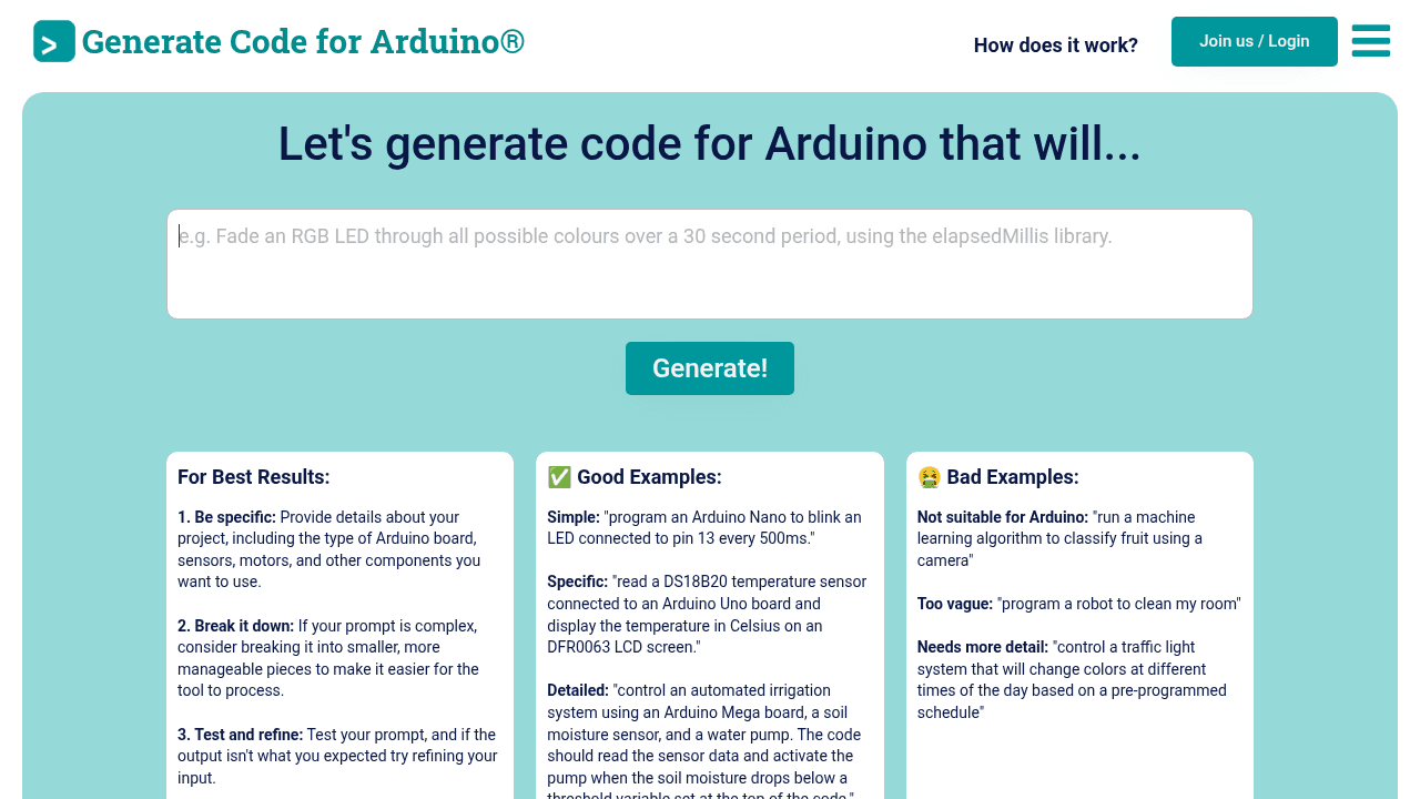 duino code generator website