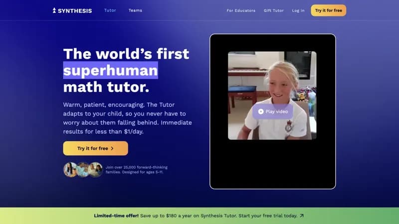 Synthesis Tutor screenshot