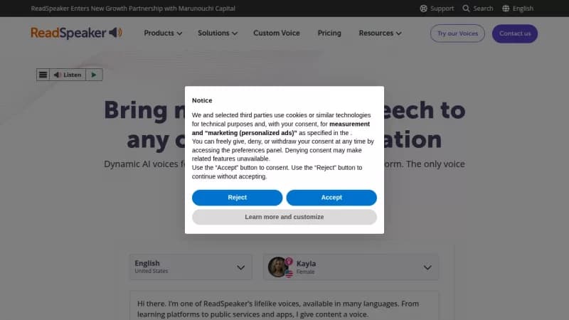 ReadSpeaker screenshot