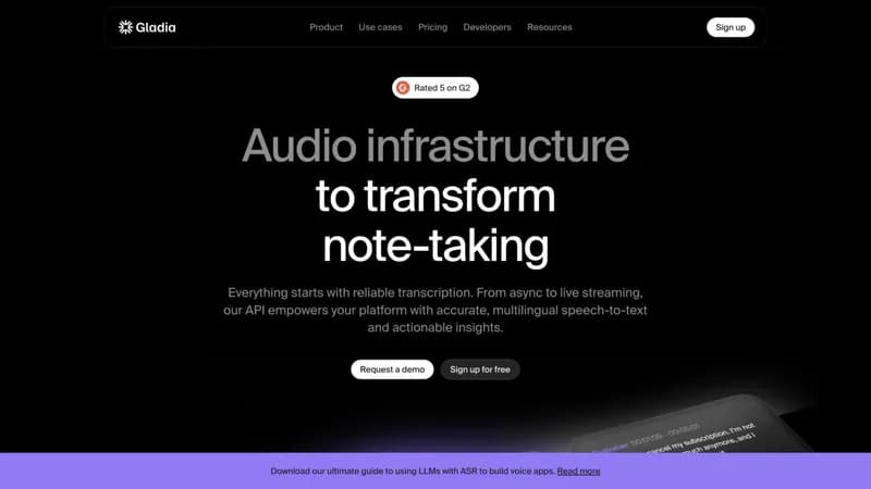 www.gladia.io screenshot