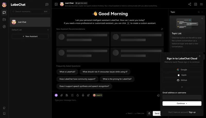 LobeChat screenshot