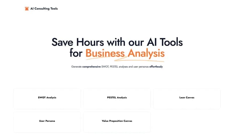 AI Consulting Tools screenshot