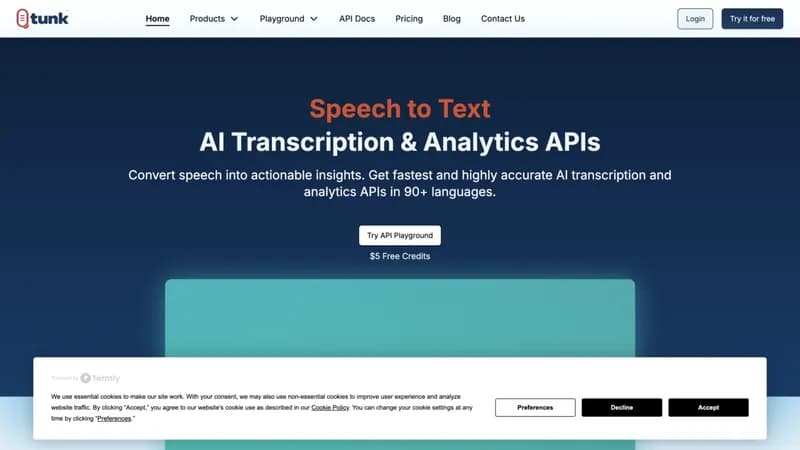 Tunk.ai screenshot