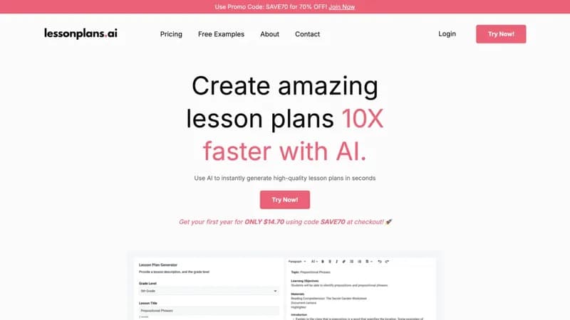 LessonPlans.ai screenshot
