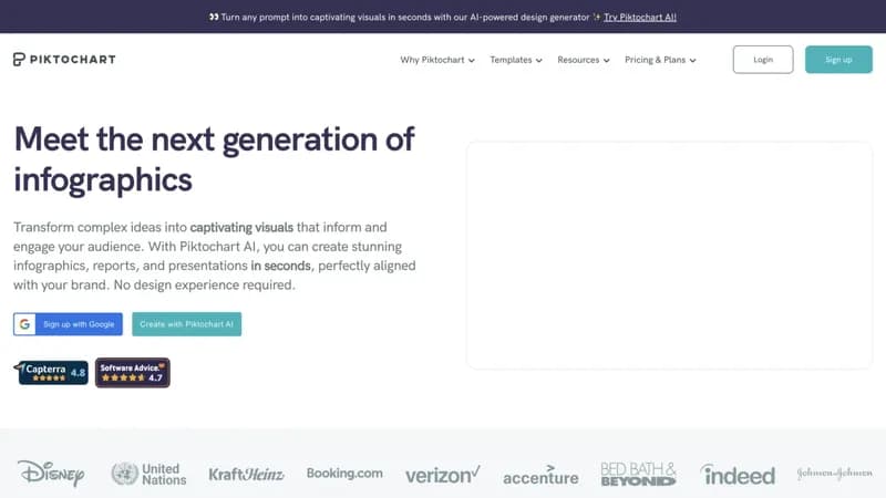 Piktochart screenshot