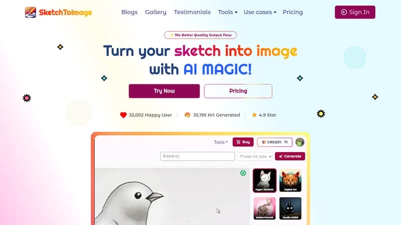 sketchtoimage website