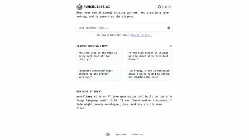 punchlines.ai screenshot