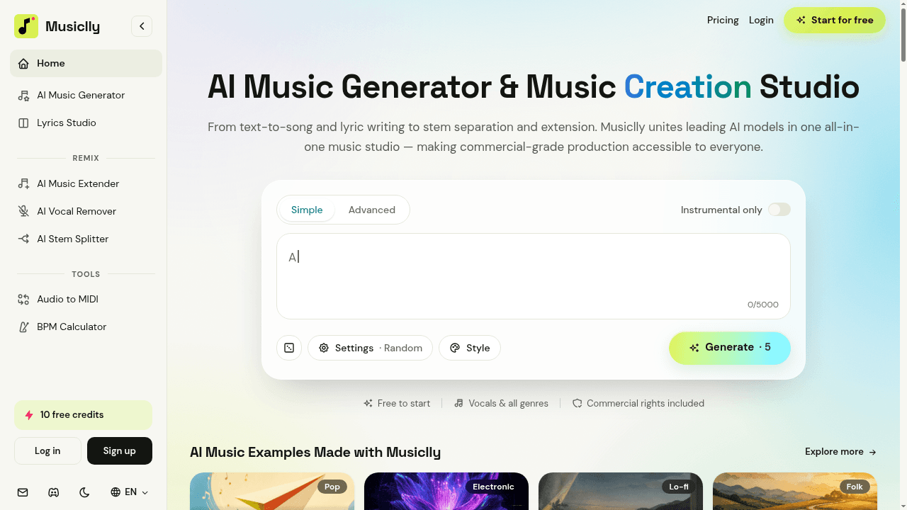 musiclly website