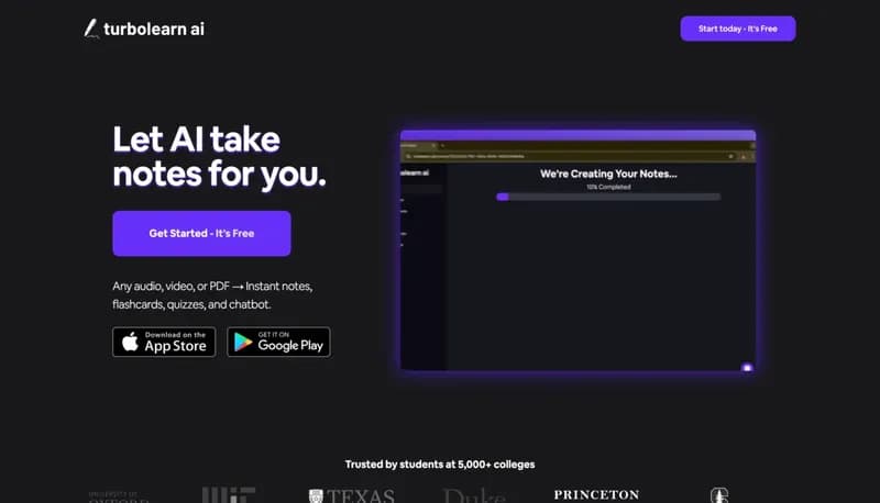 TurboLearn AI screenshot