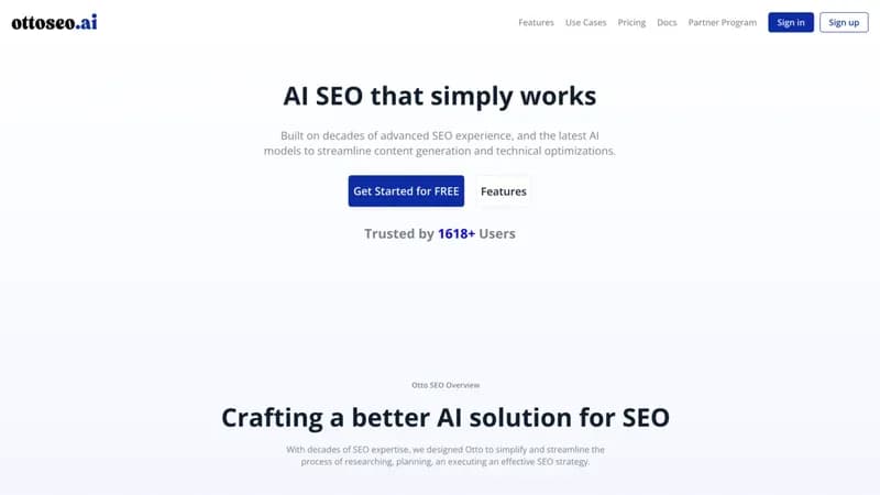 Otto SEO AI screenshot