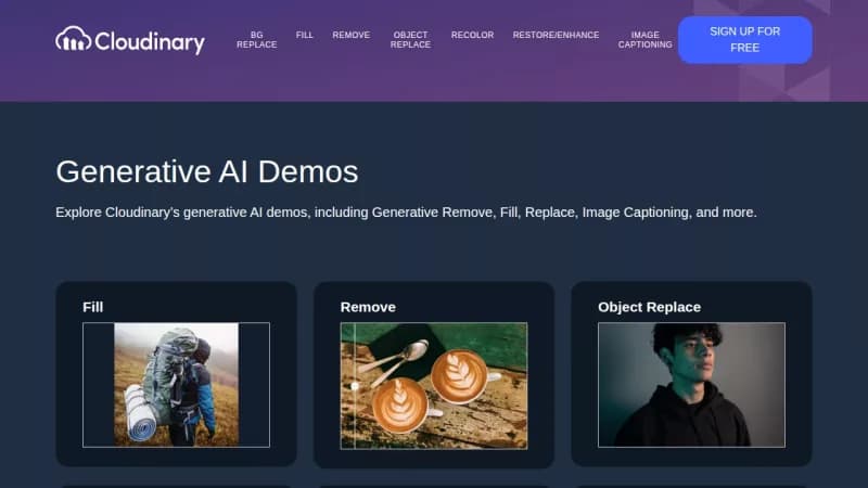 Cloudinary Generative AI Playground screenshot