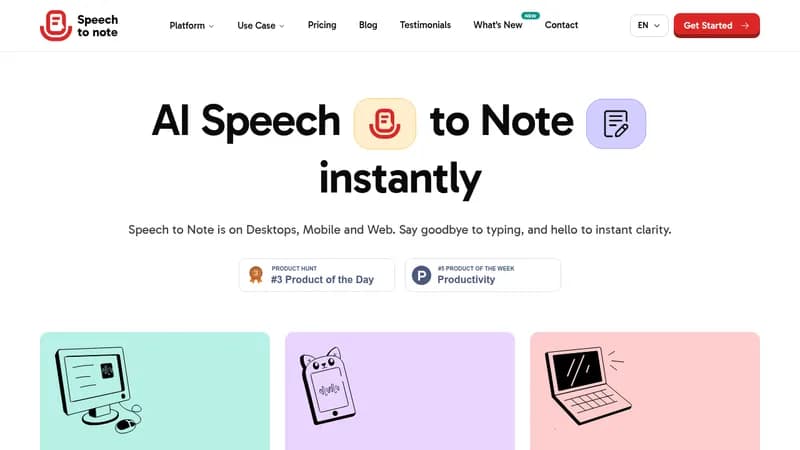speech to note website