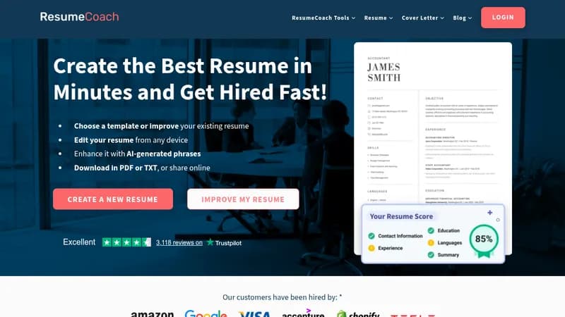 resumecoach website