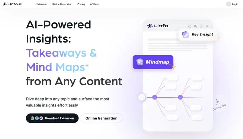Linfo.ai screenshot