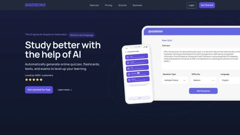 Quizgecko screenshot