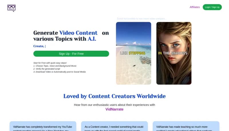 VidNarrate screenshot