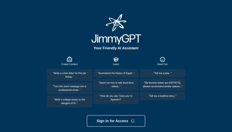 JimmyGPT screenshot