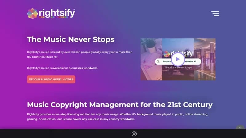 Rightsify screenshot