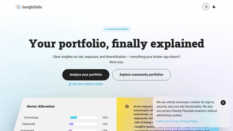 insightfolio website