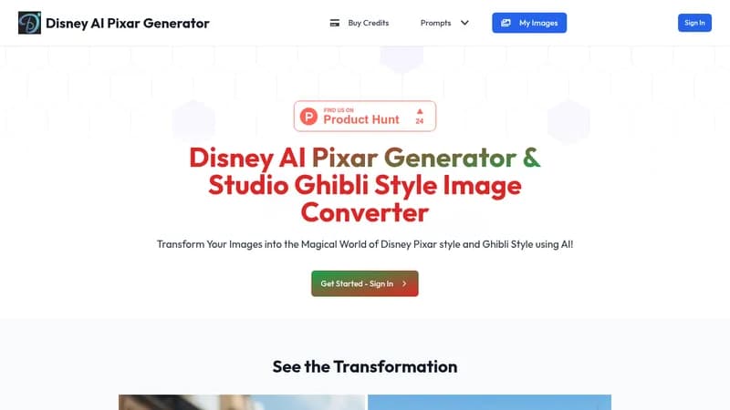 disney ai pixar generator website