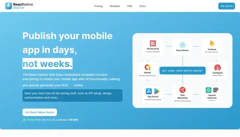 React Native Starter AI screenshot