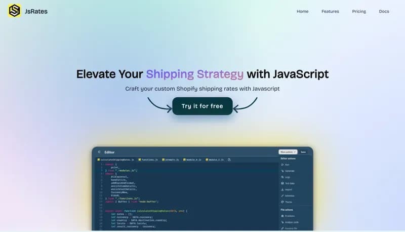 JsRates screenshot