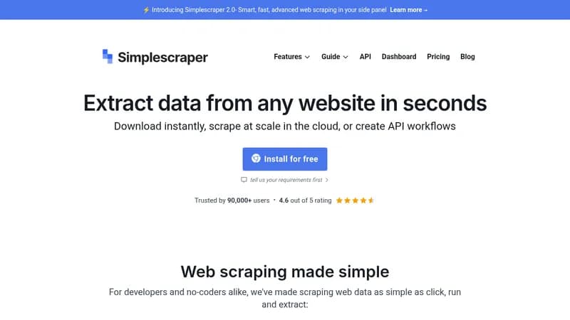simplescraper website