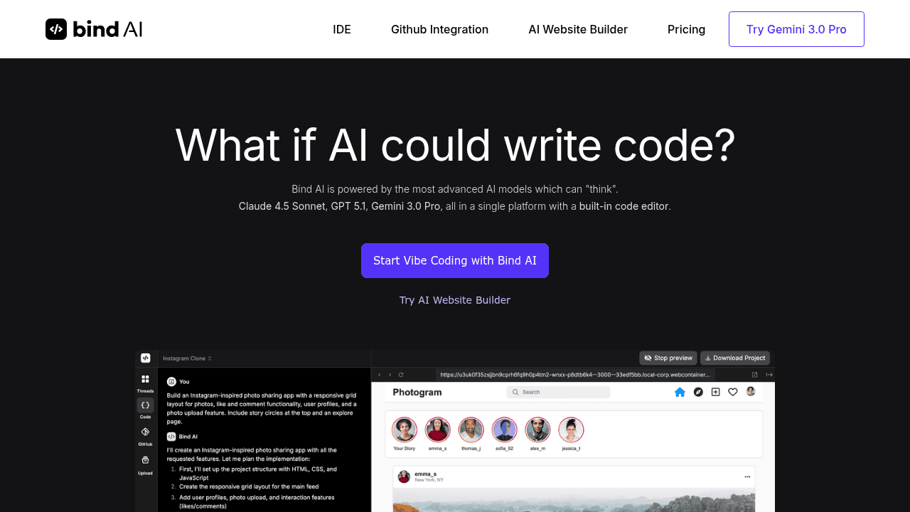 bind ai website