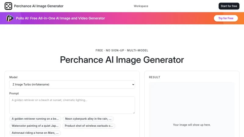 perchance ai image generator website