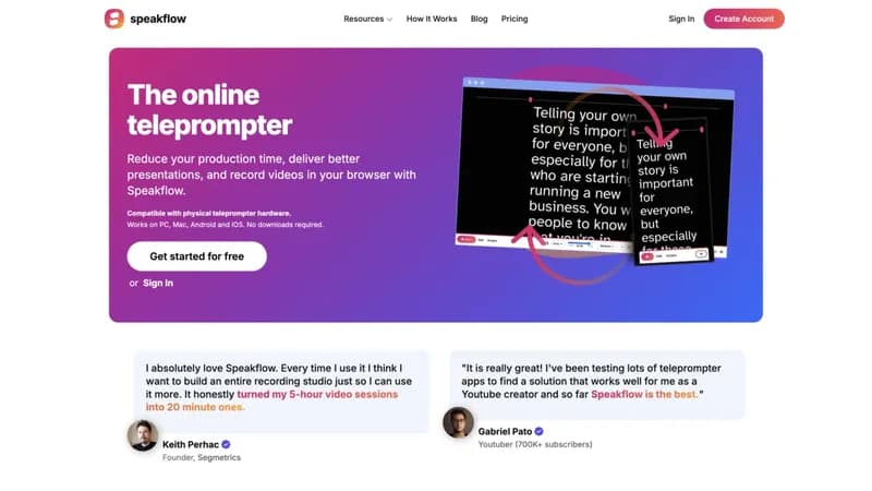Speakflow screenshot