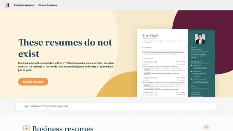 This Resume Does Not Exist screenshot