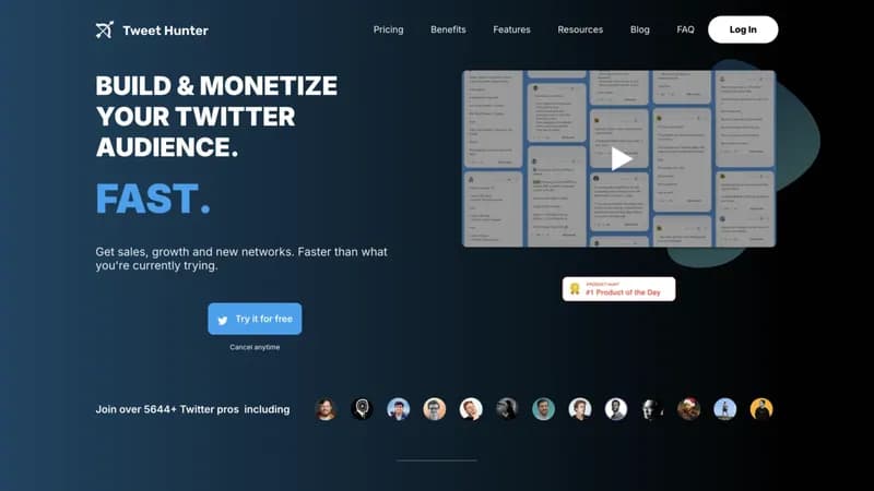 Tweet Hunter screenshot