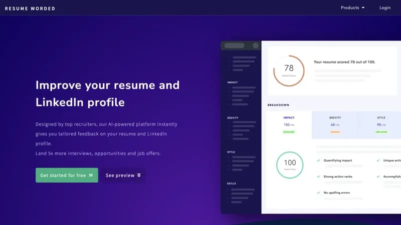 Resume Worded screenshot