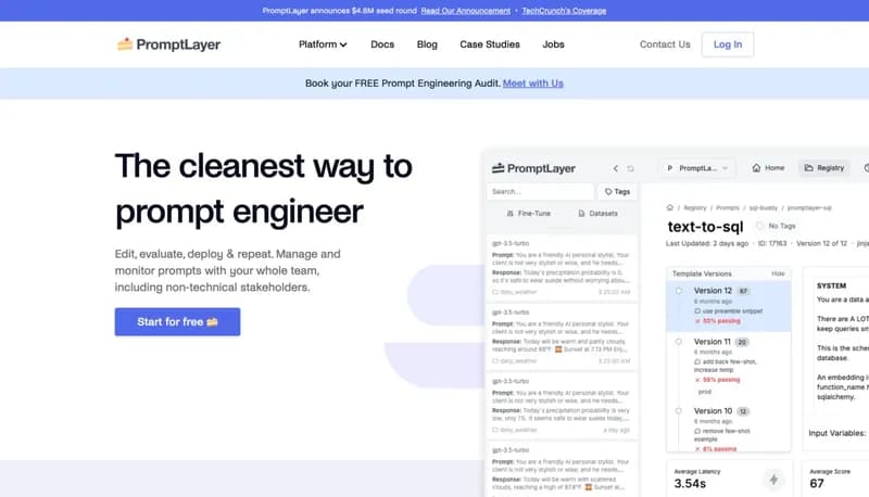 PromptLayer screenshot