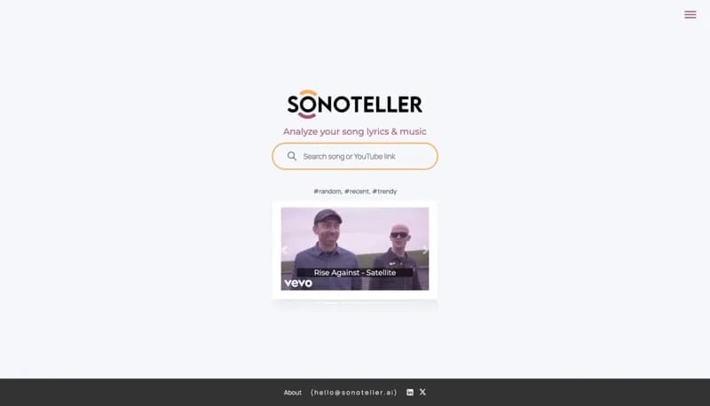 SONOTELLER.AI screenshot