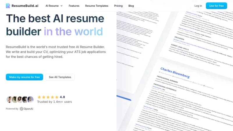 ResumeBuild screenshot