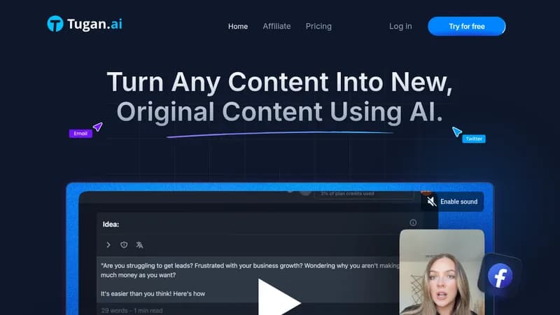 tugan.ai website