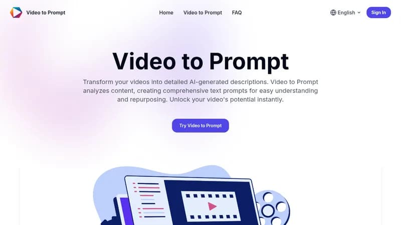 video to prompt website