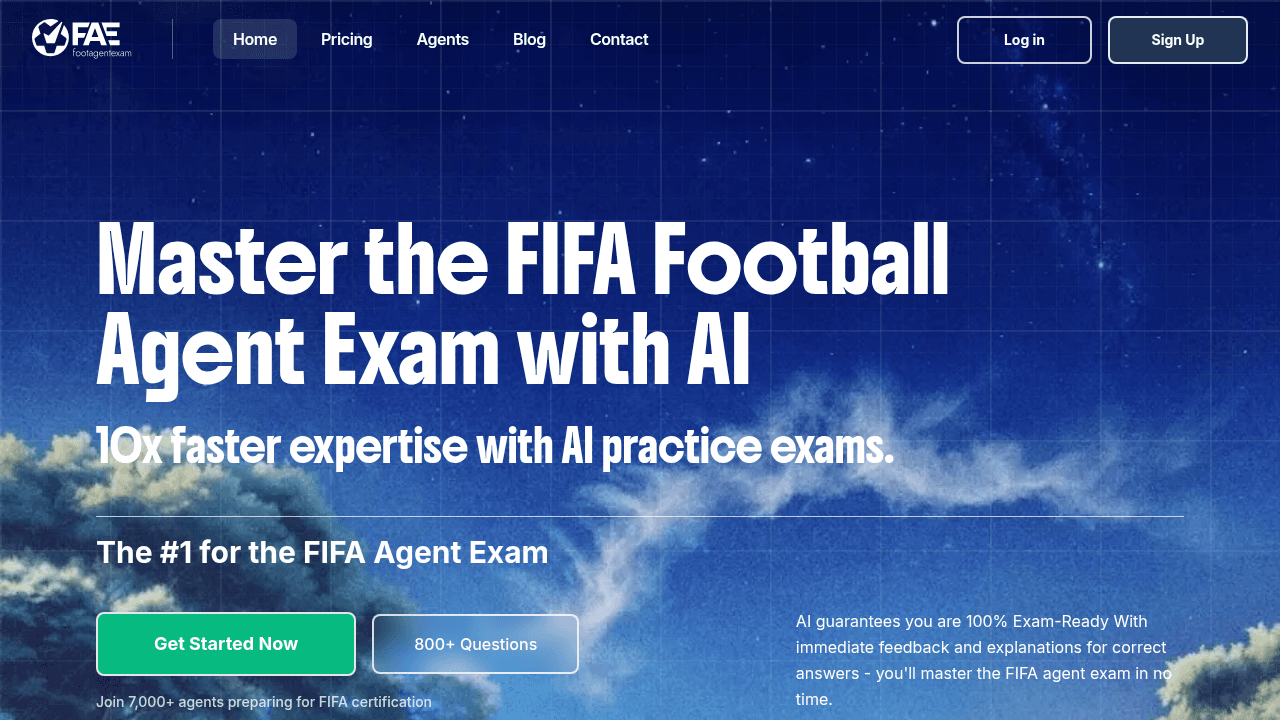 footagent exam website