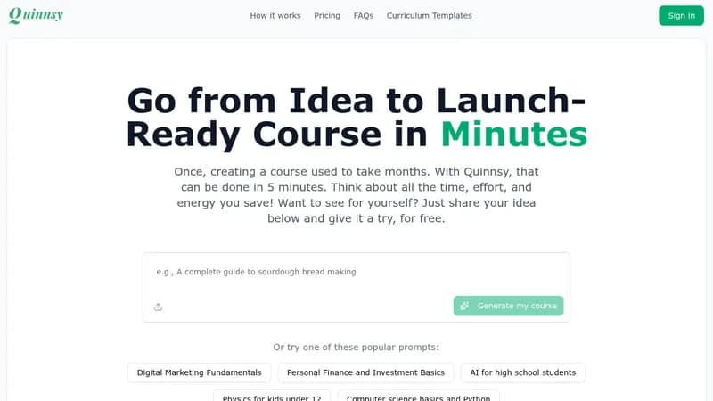 quinnsy website