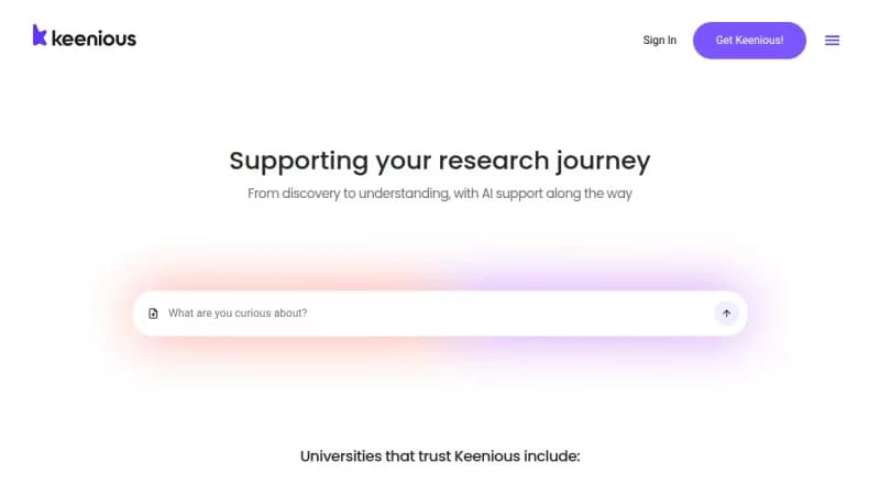 Keenious screenshot