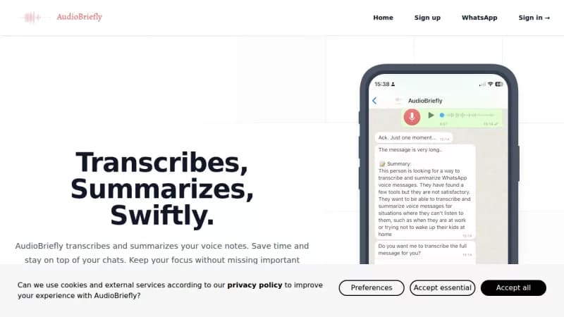 AudioBriefly screenshot